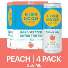 High Noon Peach 355ml 4Pk