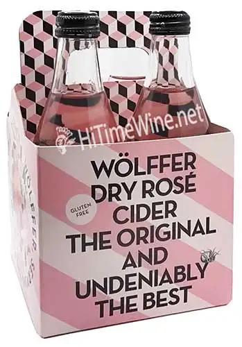 WOLFFER ESTATE, WOLFFER DRY ROSE CIDER NO 139 6.9% ABV, 4 PACK 12oz BOTTLES.