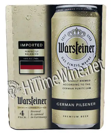 WARSTEINER PREMIUM PILSNER, 4 PACK 16.9oz CANS
