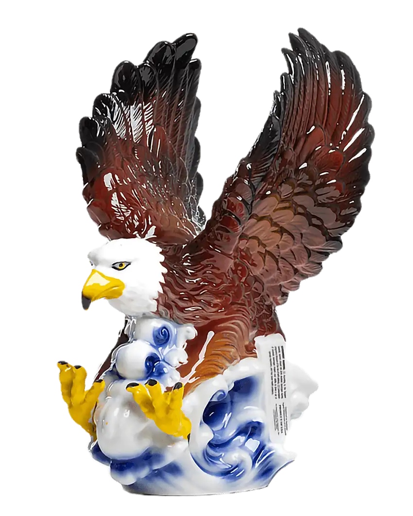 American Eagle Collector's Edition American Bourbon Whiskey Ceramic Bottle