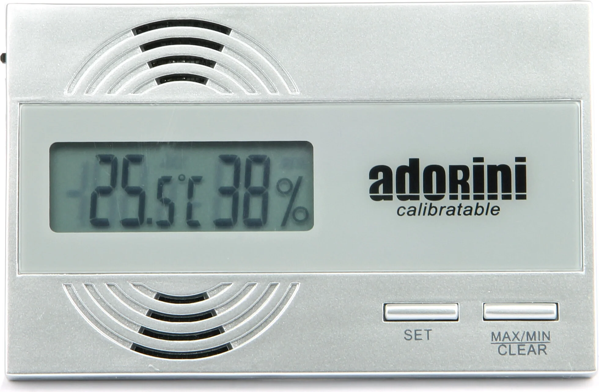 adorini Digital Hygrometer & Thermometer Silver with Swiss Sensirion Sensor