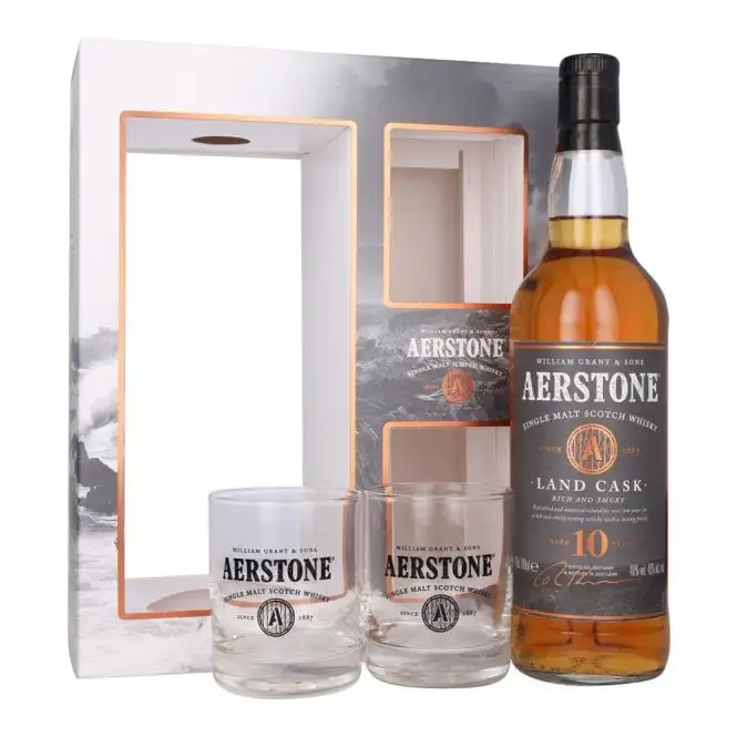 Aerstone 10 Year Old Land Cask - 2 Glass Gift Pack