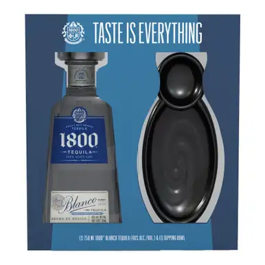 1800 Silver Tequila with Dipping Bowl
