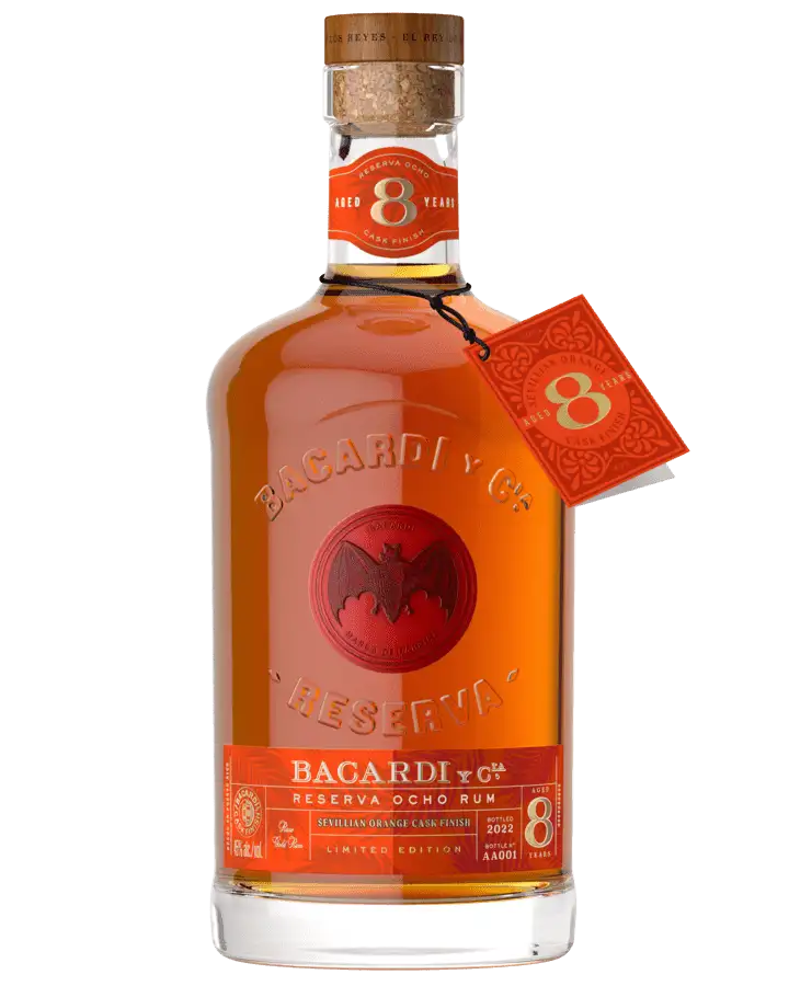 Bacardi Reserva Ocho Rum Sevillian Orange Cask Finish Limited Edition